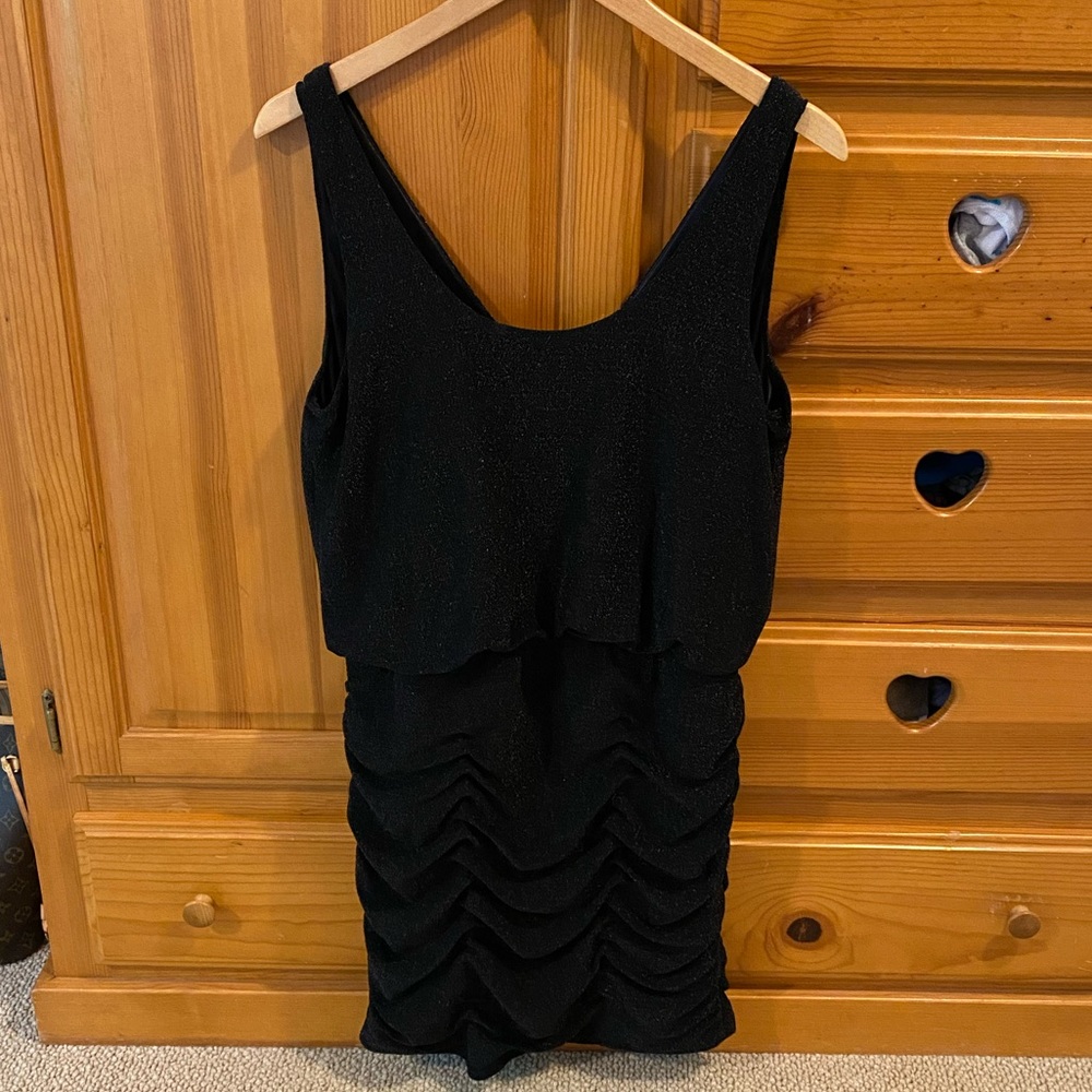 Shimmery Black Cocktail Dress - Aidan Mattox